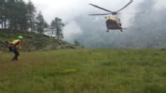 LOCANA - Alpinista cade e si frattura una gamba: salvato in quota dal soccorso alpino - FOTO