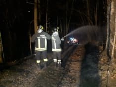 CASTELLAMONTE - Incendio boschivo a Sant'Anna Boschi - FOTO