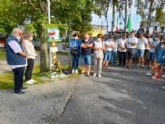COLLERETTO CASTELNUOVO - Ciclista stroncato da un malore a soli 43 anni: gli amici donano un defibrillatore a Santa Elisabetta - FOTO
