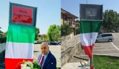 CASTELLAMONTE - Targa per Sandro Pertini non autorizzata: i vigili, su richiesta del sindaco, la rimuovono - FOTO