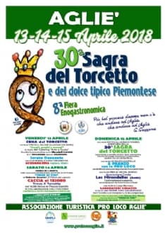 AGLIE' - La XXX edizione della Sagra del torcetto aprirà i battenti venerdì 13 aprile