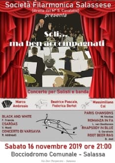 SALASSA - «Soli... ma ben accompagnati», un concerto per solisti e banda