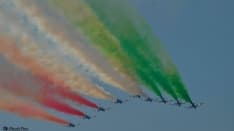AEREI - Le Frecce Tricolori hanno celebrato i 100 anni del campo volo Torino-Aeritalia