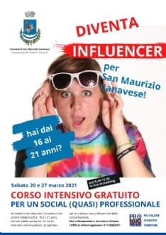 SAN MAURIZIO CANAVESE - Un corso gratuito per diventare «influencer»