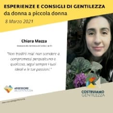 CANDIA - Esperienze e consigli dell'assessore alla gentilezza per l'otto marzo