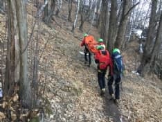 TRAVERSELLA - Climber infortunato salvato dal soccorso alpino - FOTO