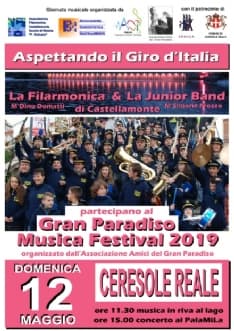 CERESOLE REALE - La Filarmonica di Castellamonte suona per il Giro d'Italia