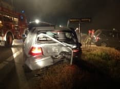 CASTELLAMONTE-BAIRO - Incidente nella nebbia sulla pedemontana: tre feriti - FOTO E VIDEO