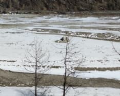 CERESOLE REALE - Lago imbiancato dalla nevicata della scorsa settimana ma ancora a secco - FOTO