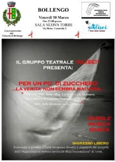 BOLLENGO - Per l'otto marzo a teatro contro il femminicidio
