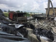 SCARMAGNO - Un altro incendio vicino all'azienda chimica distrutta una settimana fa