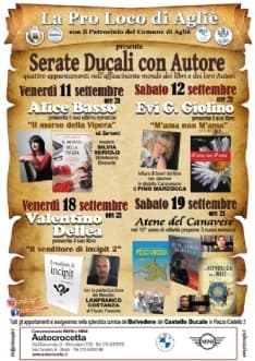 AGLIE' - Partono le «Serate Ducali con Autore»