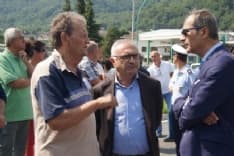 QUINCINETTO - Frana: sopralluogo del prefetto di Torino con i sindaci