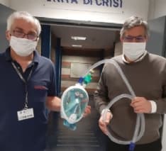CORONAVIRUS - Le maschere da snorkeling di Decathlon, adattate a Settimo Vittone, spedite agli ospedali piemontesi