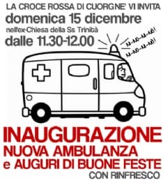 CUORGNE' - I volontari della Croce Rossa inaugurano la nuova ambulanza