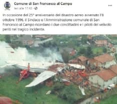 LA TRAGEDIA DELL'ANTONOV - Venticinque anni dopo il ricordo del drammatico incidente aereo tra Caselle e San Francesco - VIDEO