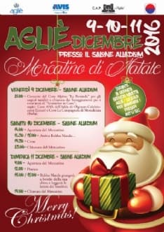 AGLIE' - Babbo Natale con la slitta e il mercatino coperto per iniziare bene le feste! - VIDEO