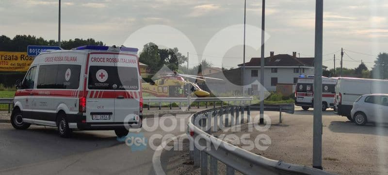 RIVAROLO-BOSCONERO - Moto contro auto sulla 460, la motociclista ferita è fuori pericolo - FOTO e VIDEO