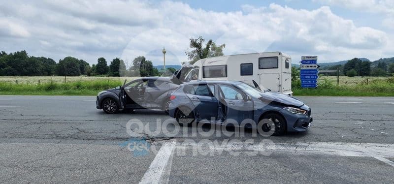 SCARMAGNO - Scontro tra due vetture all'uscita dell'autostrada
