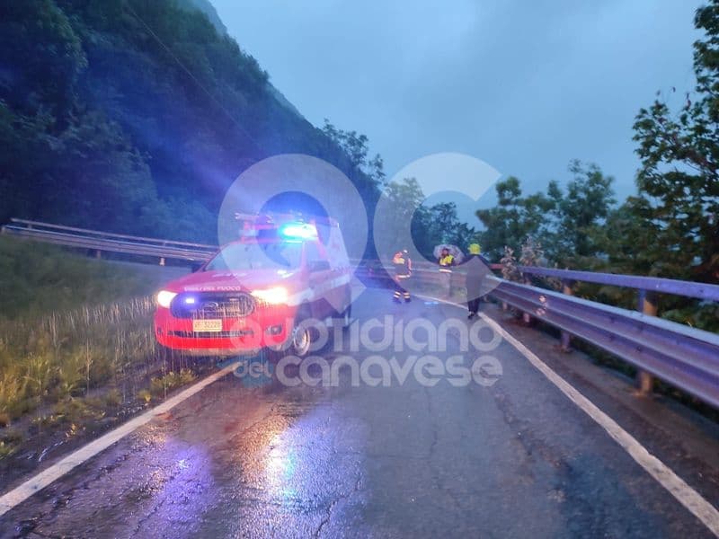 MALTEMPO IN CANAVESE - Ancora chiuse diverse strade per frane ma il peggio è passato: Ribordone resta isolato