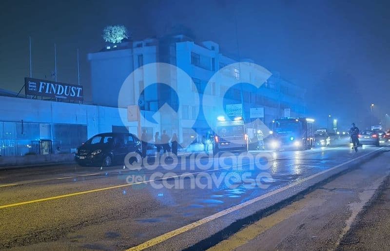 LEINI - Dramma in via Volpiano, pedone investito da un'auto: è in codice rosso al Giovanni Bosco - FOTO