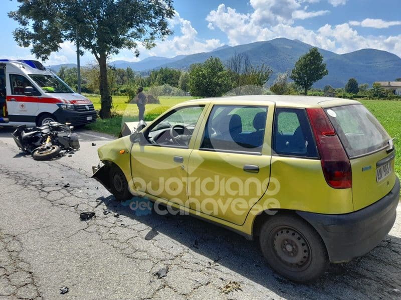 CUORGNE' - Scontro frontale a Priacco, fuori pericolo lo scooterista coinvolto - FOTO e VIDEO