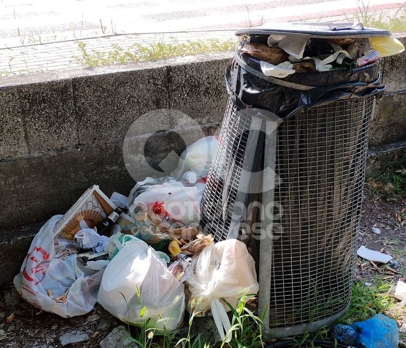 IVREA-CHIAVERANO - Ancora turisti sporcaccioni al lago Sirio: rifiuti buttati fuori dai bidoni e residenti esasperati - FOTO