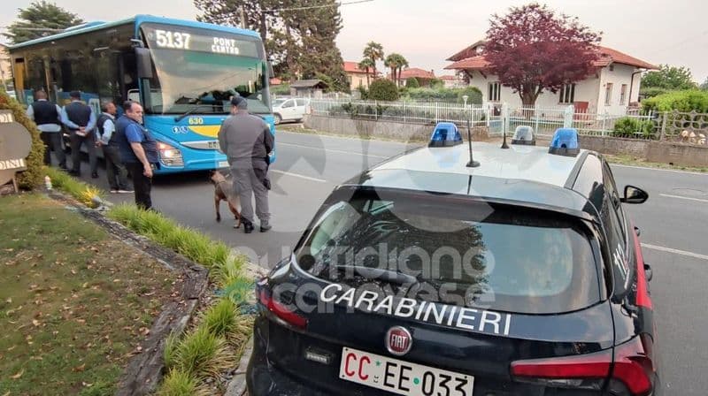 RIVAROLO CANAVESE - Stop ad aggressioni e passeggeri che non pagano il biglietto: sui pullman salgono anche i carabinieri - FOTO