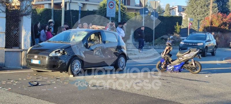 SALASSA - Incidente stradale in via Oglianico: 15enne di Favria elitrasportato in ospedale a Torino - FOTO