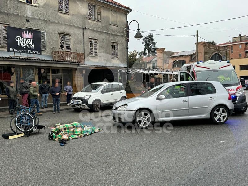 CUORGNE' - Investito un uomo sulla carrozzina: paura tra corso Dante e piazza Martiri - FOTO