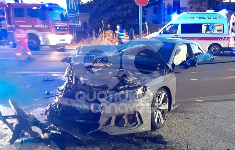 CASTELLAMONTE - Un altro incidente con feriti, questa volta sulla provinciale 222 a Sant'Antonio - FOTO e VIDEO