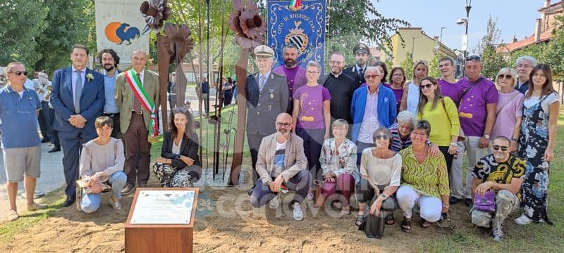 RIVAROLO CANAVESE - Una scultura per non dimenticare Aldo, Clemente, Serena e Stefania - FOTO e VIDEO