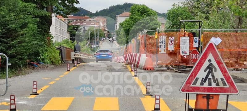 CUORGNE' - Riaperto il ponte sull'Orco: si viaggia a senso unico dal Pedaggio verso il centro - FOTO e VIDEO