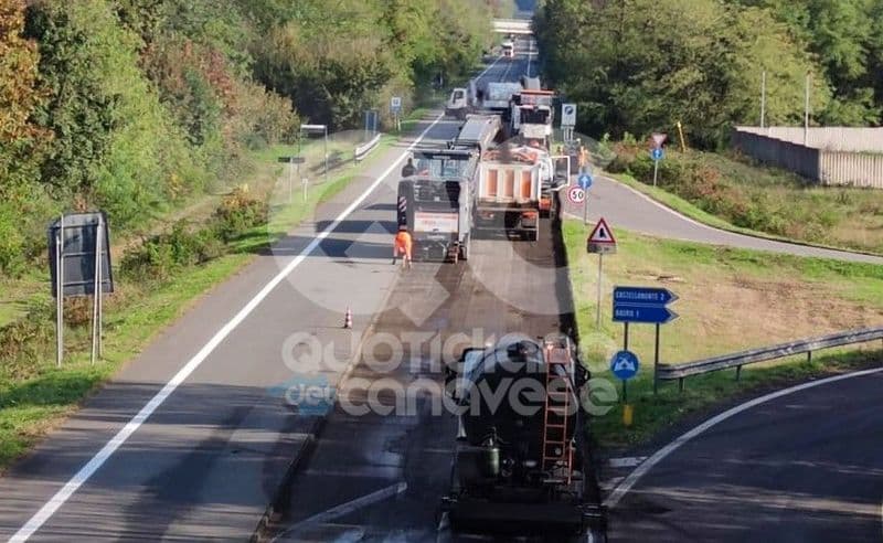BAIRO-CASTELLAMONTE - Finalmente il nuovo asfalto sulla pedemontana - FOTO