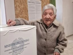 BARONE CANAVESE - Referendum, al seggio per votare a quasi 102 anni
