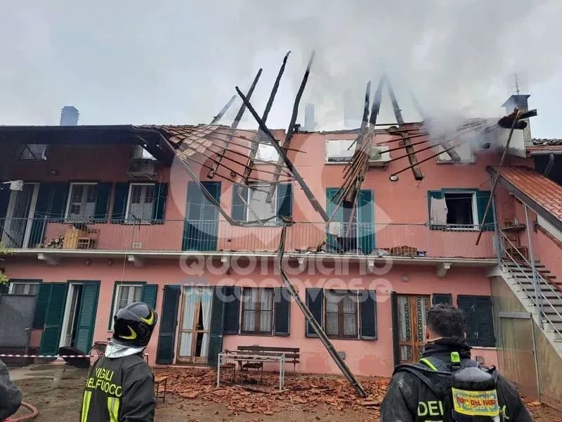 CALUSO - Casa devastata da un incendio a Rodallo: un pranzo solidale per aiutare la famiglia che ha perso tutto - FOTO