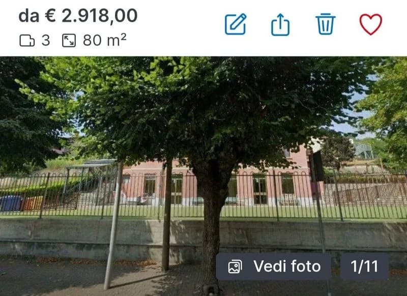 CANDIA CANAVESE - L'agenzia immobiliare sbaglia la foto e la scuola elementare finisce in vendita per errore - FOTO