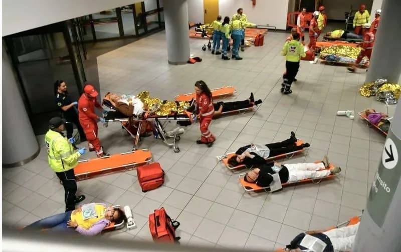 CASELLE - «Un aereo in atterraggio si è schiantato», ma è un'esercitazione