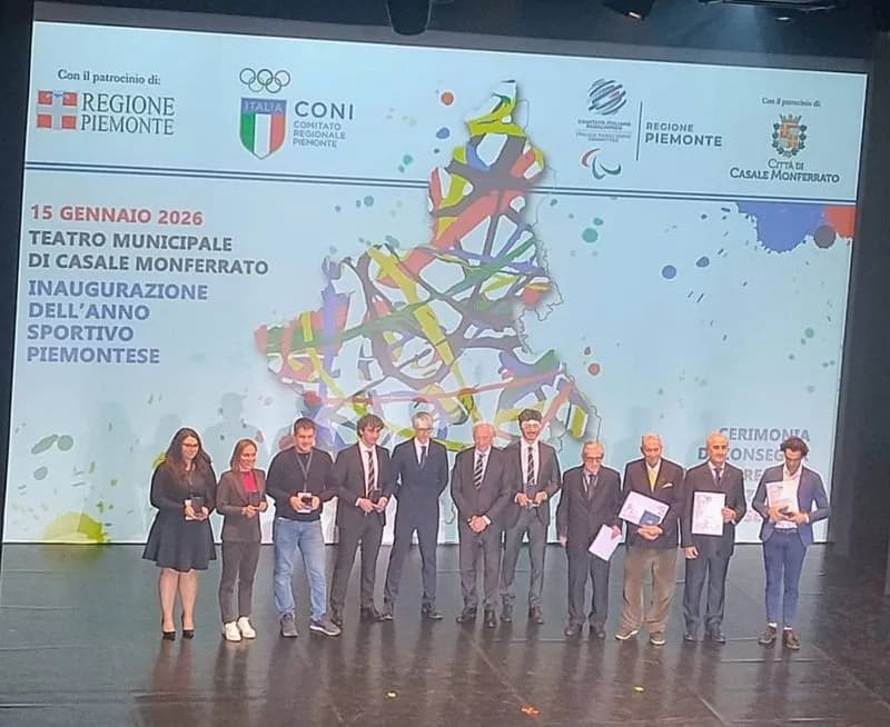 CASTELLAMONTE - Andrea Giganti è stato premiato con la medaglia d’oro dal Coni