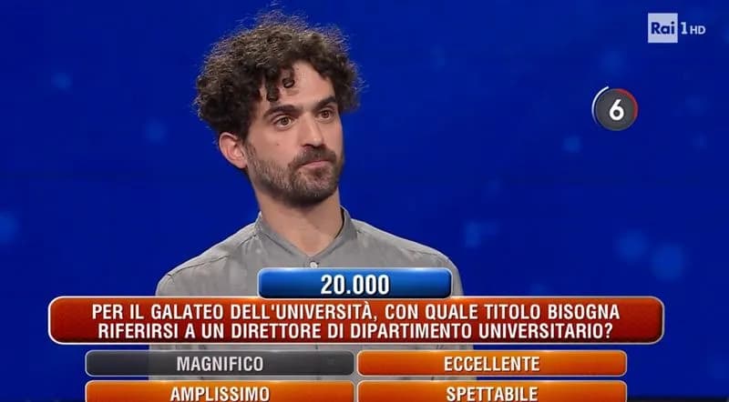 CASTELLAMONTE - Dal Canavese alla ribalta in tv: Andrea protagonista a L'Eredità su Rai 1 - FOTO