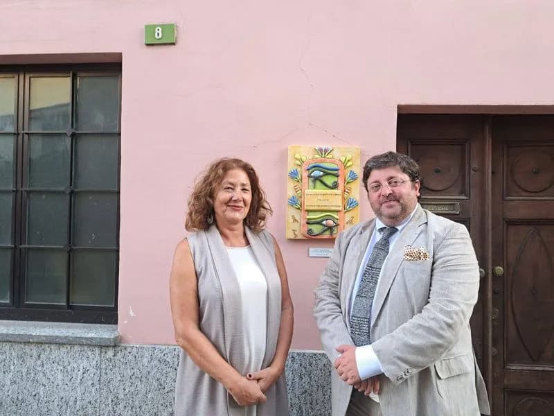 CASTELLAMONTE - Ecco la targa per il pioniere dell'egittologia Antonio Lebolo - FOTO