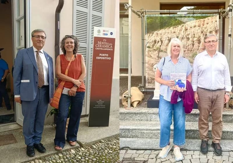 CASTELLAMONTE - Dalla California e dalla Nuova Zelanda per visitare la Mostra della Ceramica - FOTO
