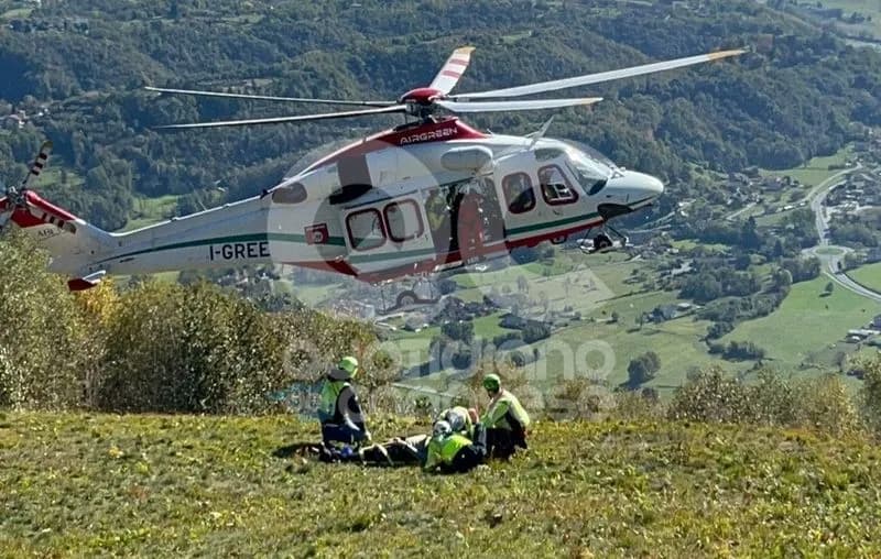 CHIESANUOVA - Si schianta con il parapendio subito dopo la partenza dal Belice: 50enne elitrasportato al Cto - FOTO