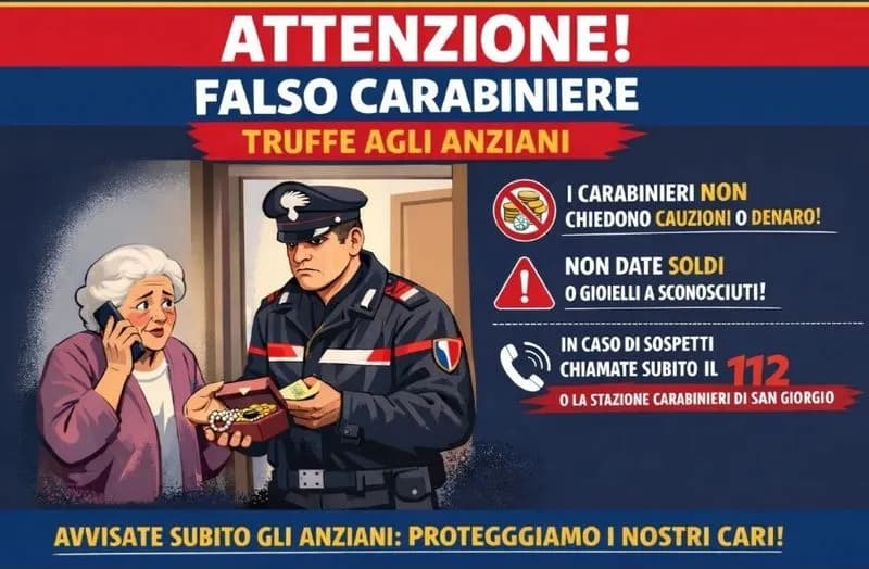 CUCEGLIO-SAN GIUSTO CANAVESE - «Siamo i carabinieri, abbiamo arrestato suo figlio»: ma è una truffa