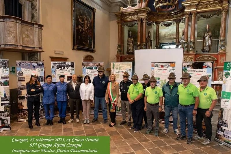 CUORGNE' - Inaugurata la mostra storica sul gruppo degli Alpini - FOTO