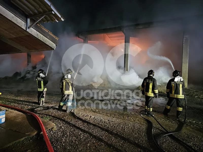 FAVRIA - Incendio danneggia l'azienda agricola: parte la raccolta fondi per aiutare i titolari - FOTO