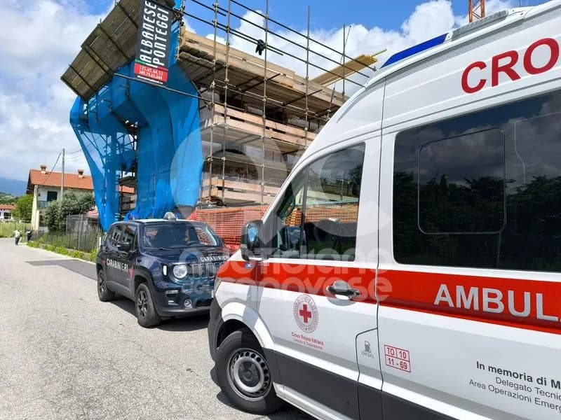 FRASSINETTO - Incidente sul lavoro, fuori pericolo il ragazzo rimasto ferito nel cantiere di Spineto - FOTO e VIDEO