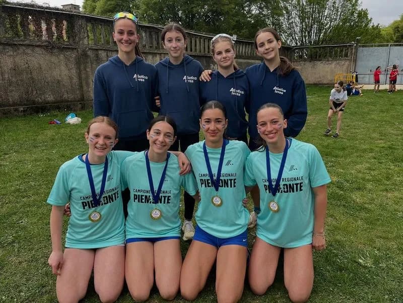 ATLETICA CANAVESANA - Le cadette della 4x100 dell'Avis Ivrea si laureano campionesse regionali