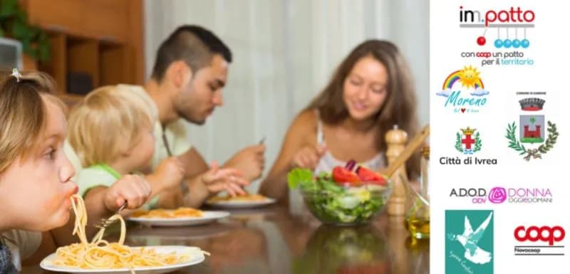 IVREA - Al via «Nutrire Legami»: dal 12 marzo incontri di cucina preventiva e laboratori per famiglie col progetto Im.patto