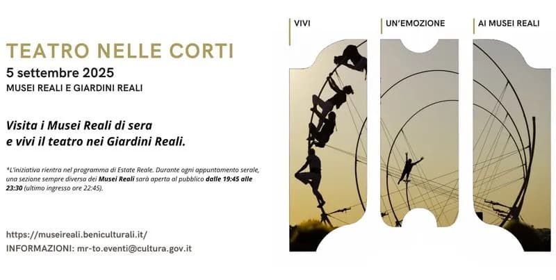 TORINO – Teatro nelle Corti, gli spettacoli dei Musei Reali